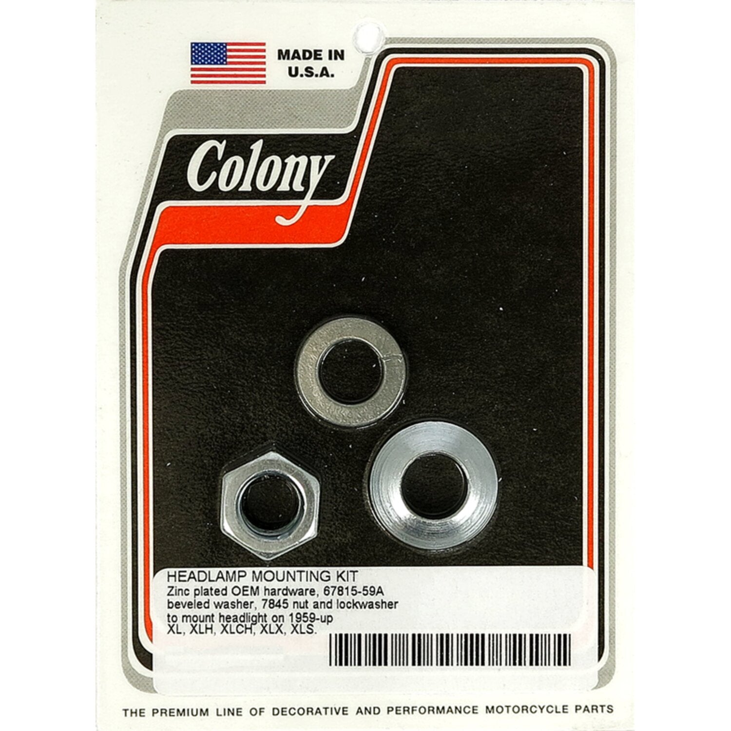 Colony headlamp mount kit - Zinc