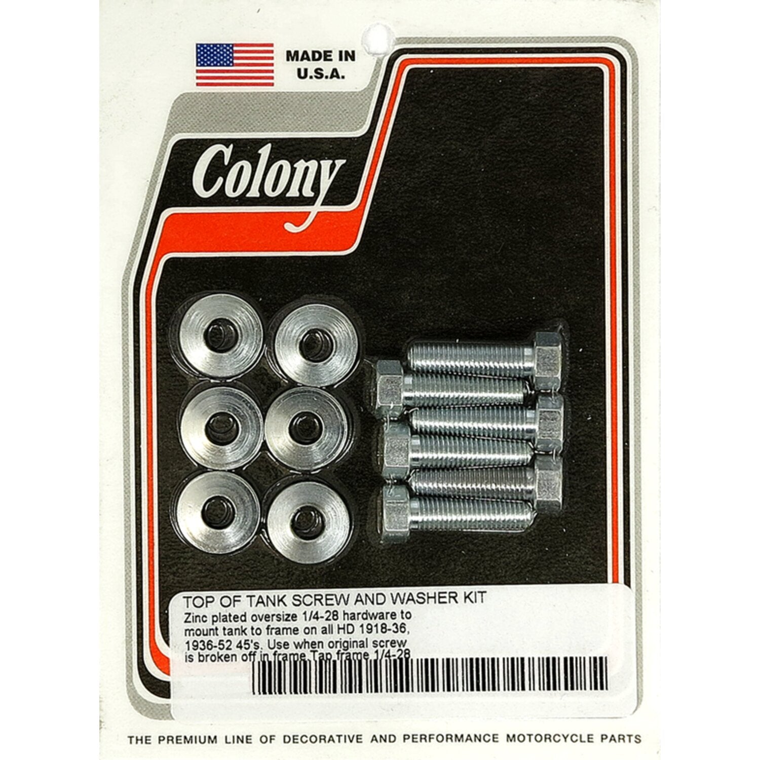 Colony gas tank mount kit - Zinc plated - Oversize