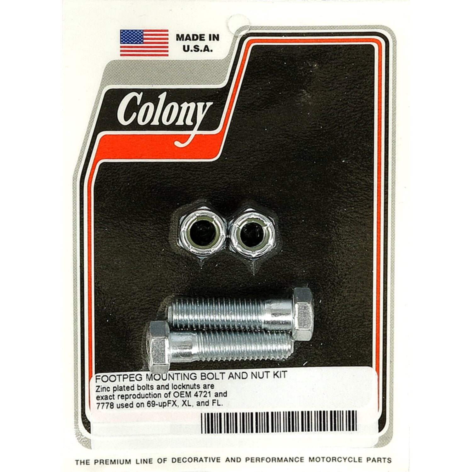 Colony foot peg mount kit - Zinc