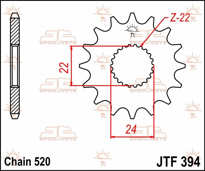 Jt Sprockets Front Sprocket - 520 Chain, 15t