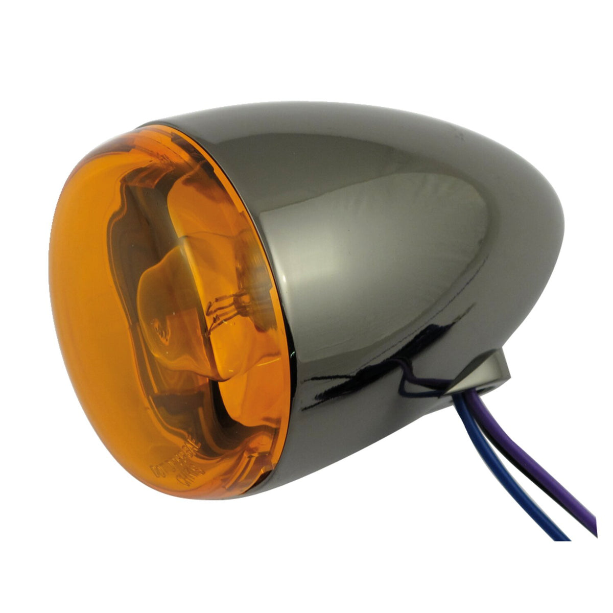 Chris Products Chris bullet turn signal - Black nickel - Amber lens
