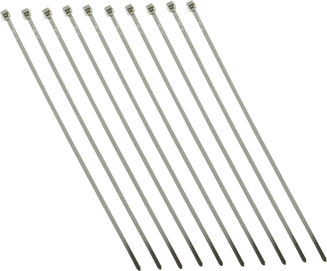 Drag Specialties Chrome Cable Ties 4" 10-Pack