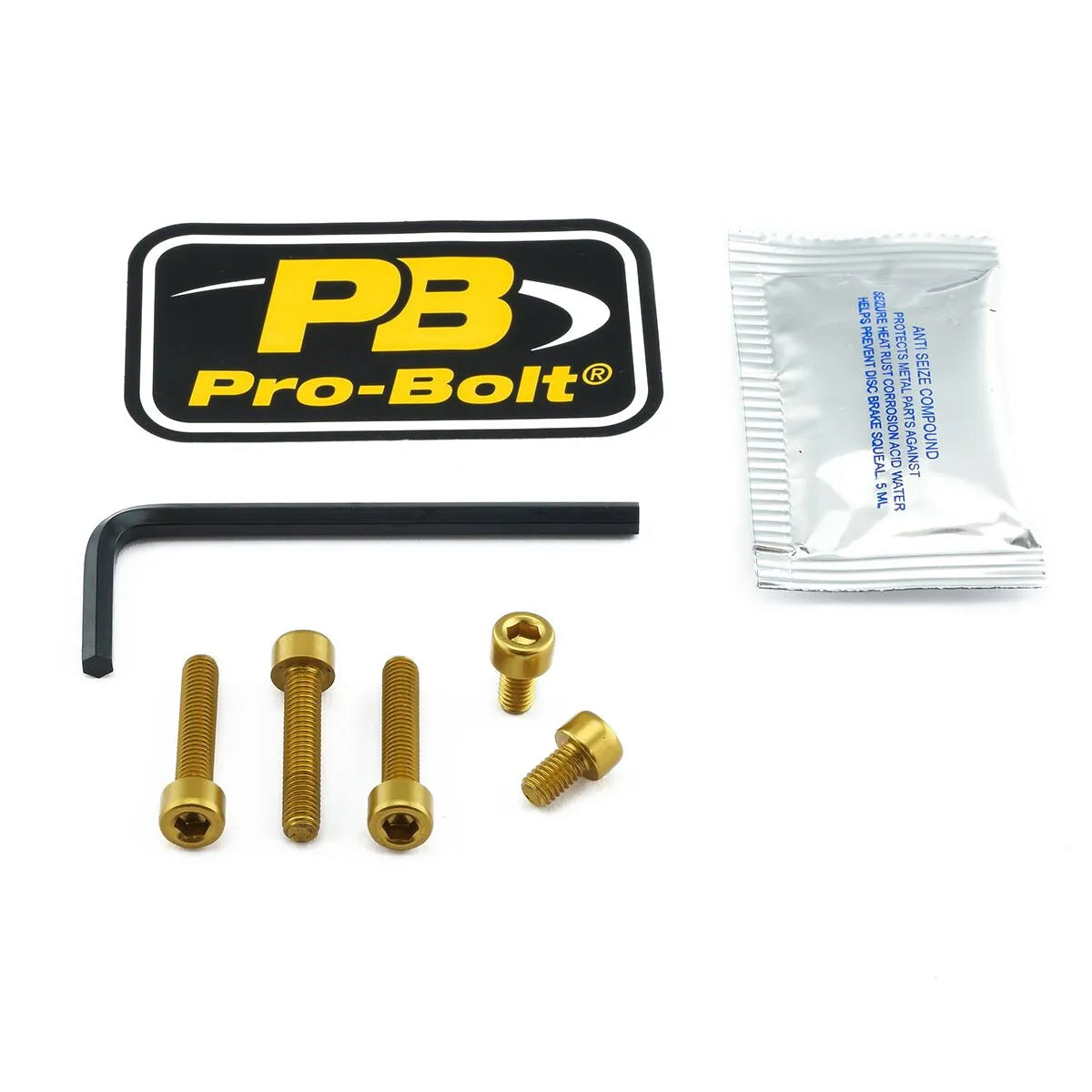Pro Bolt Aluminium Fuel Cap Kit - Gold