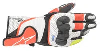 Alpinestars Sp-2 V3 Leather Gloves - Black/White/Fluorescent Red