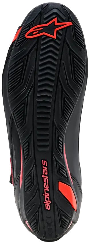 Alpinestars Faster-4 Drystar Shoes Black Rio Red Fluo