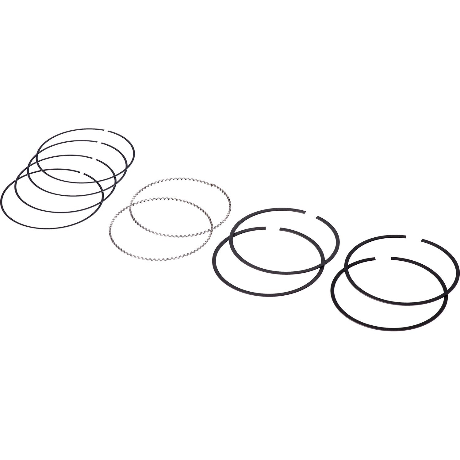 Hastings 107" M8 chrome piston ring set - +.020"