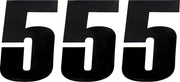 Moose Offroad Vinyl Race Numbers 6" Black (3-pack)