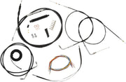 LA CHOPPERS Black Vinyl Braided Handlebar Cable Kit 18-20" Apes