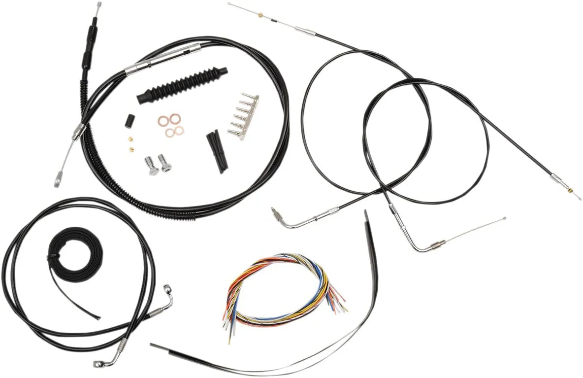 LA CHOPPERS Complete Cable/Brake Line Kit for 18"-20" Ape Hangers