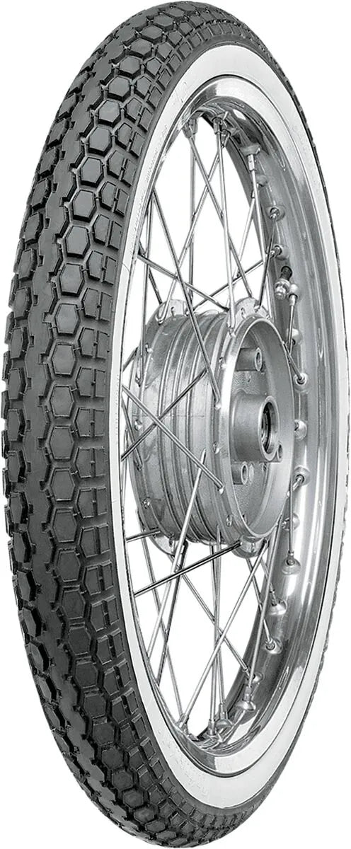 Continental Kks10 Whitewall Tire 2.75-17 Tube Type