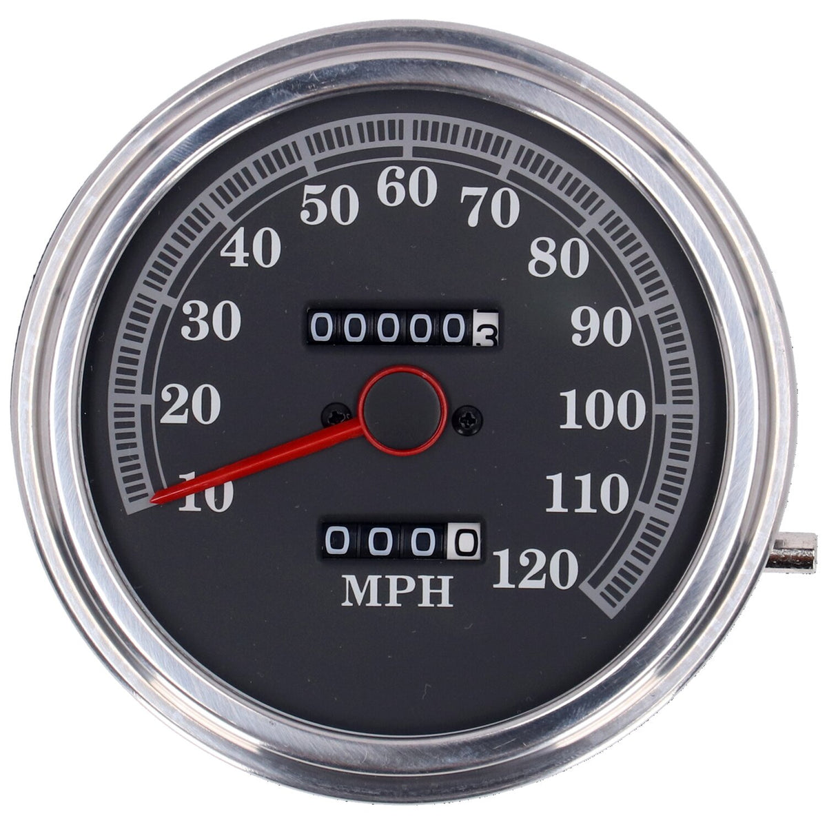 MCS FL speedometer '85-up face' black - 2:1 mph