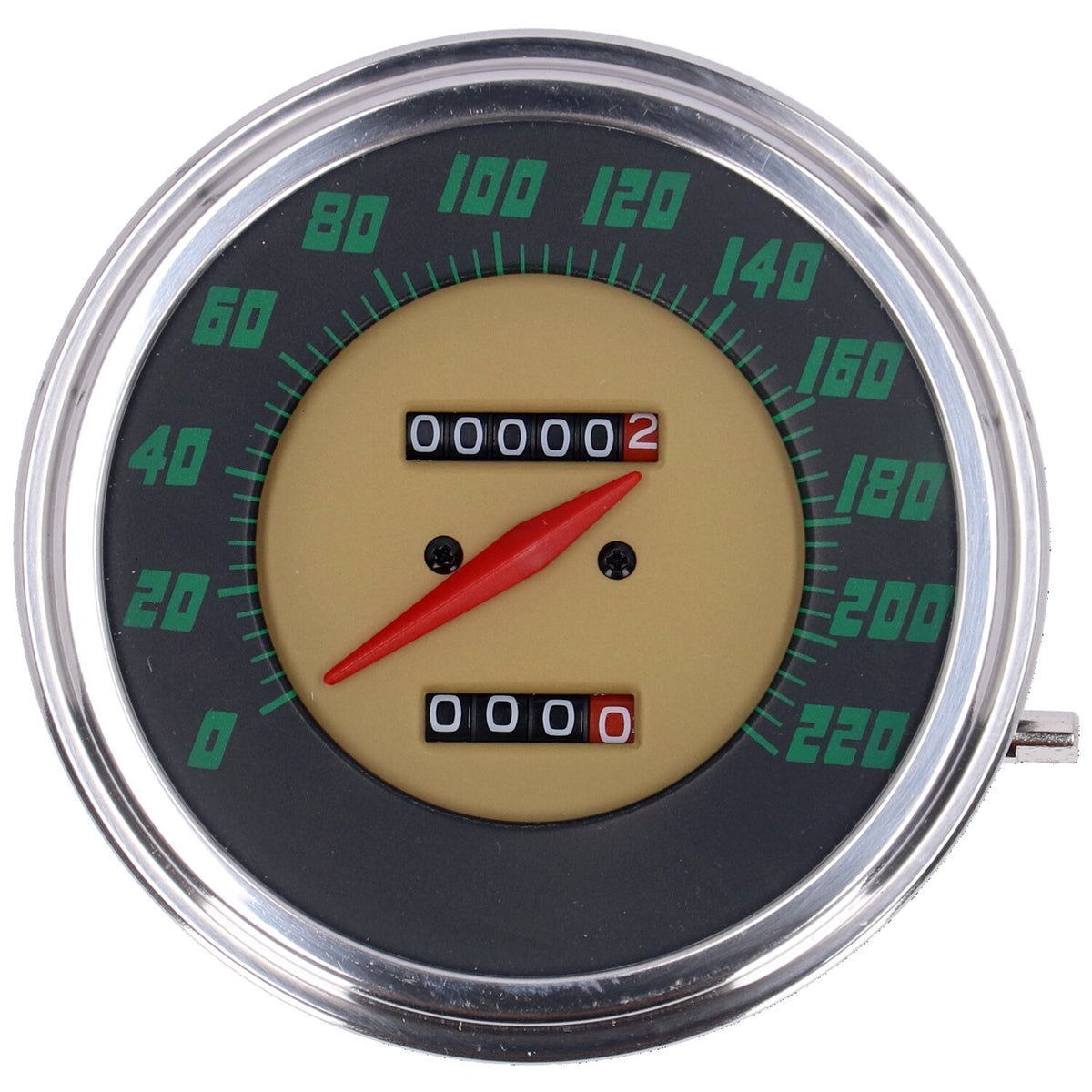 MCS FL speedometer '48-61 face' green - 2:1 kmh