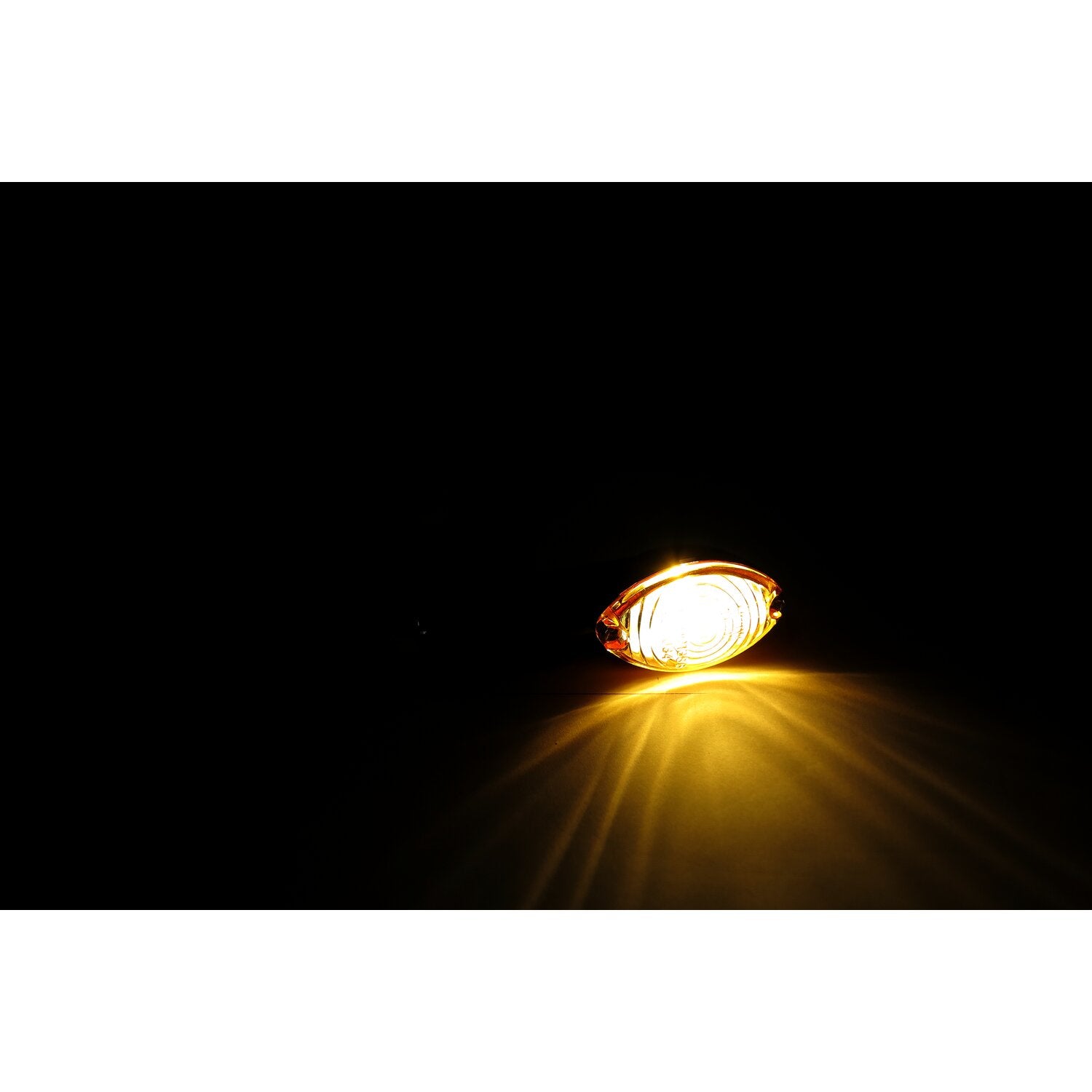 MCS Cateye mini turn signals 40mm stem black with amber lens