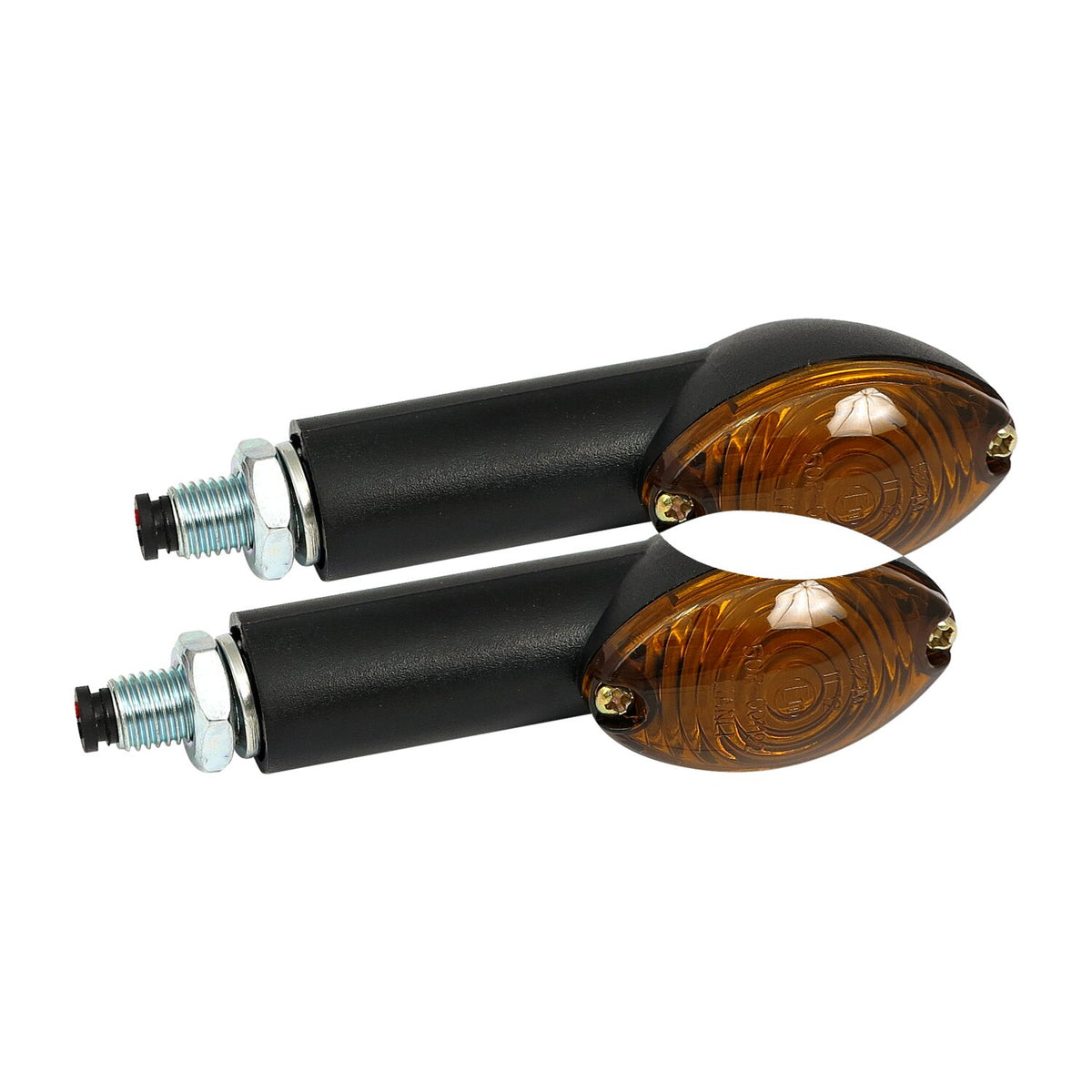 MCS Cateye mini turn signals 40mm stem black with dark lens