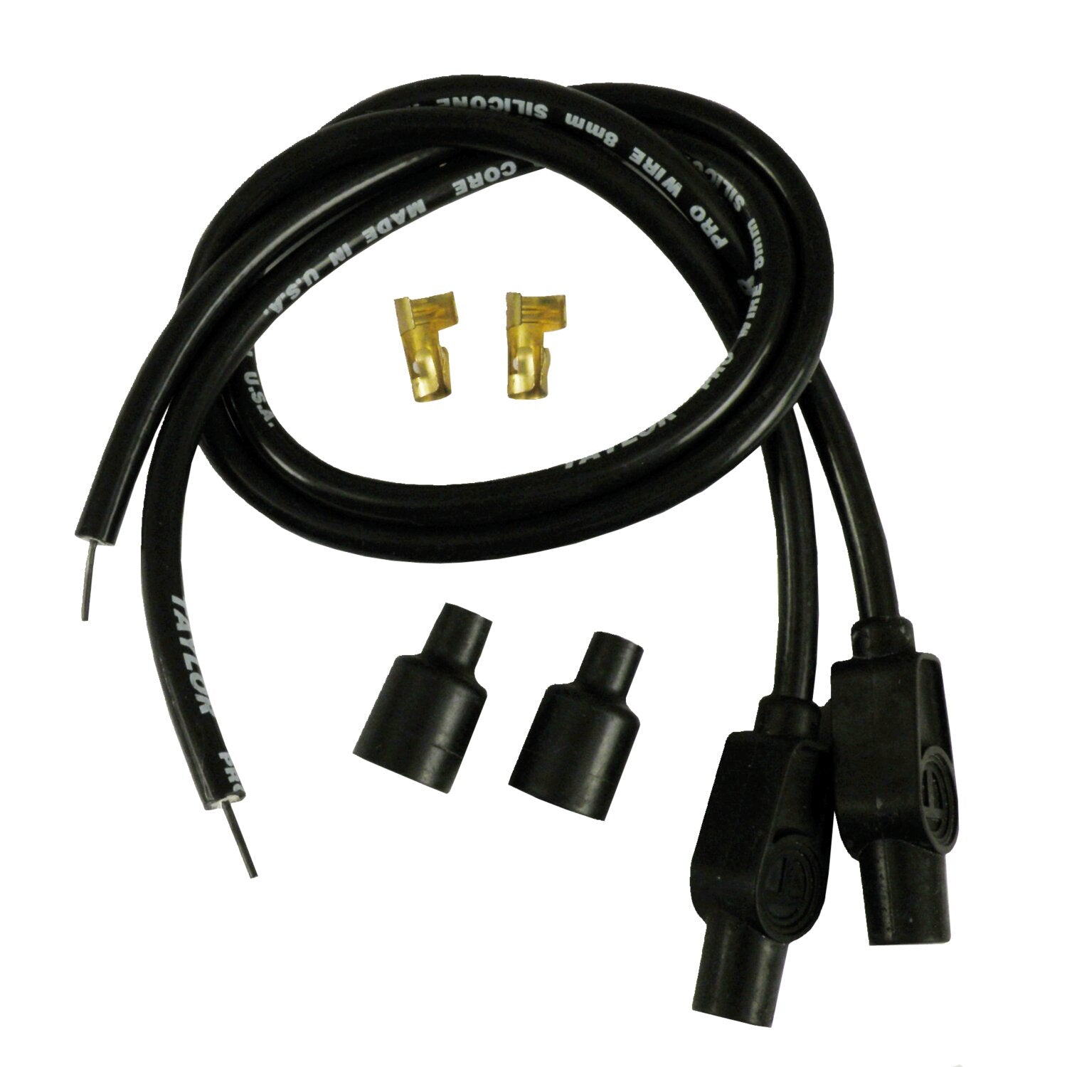 Taylor 8mm carbon core univ - spark plug wire set - Black