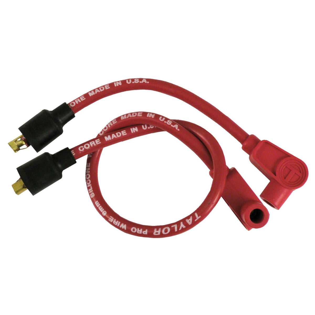 Taylor 8mm metallic core spark plug wire set - Red