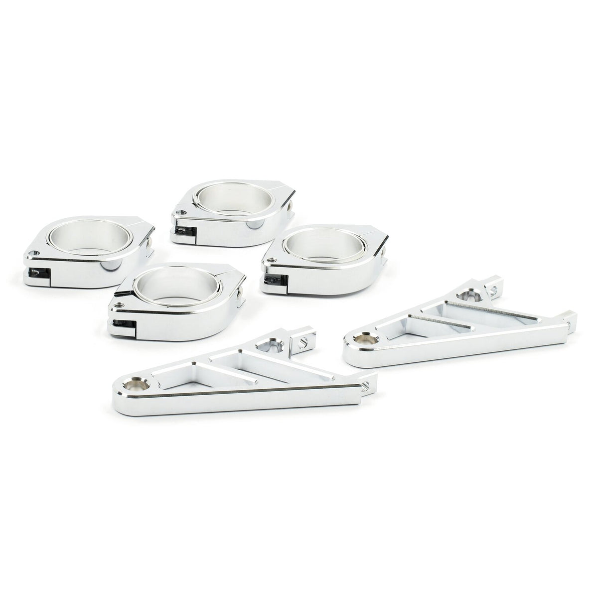 MCS Fingers adj - headlamp bracket assembly 50/52/54mm - Chrome