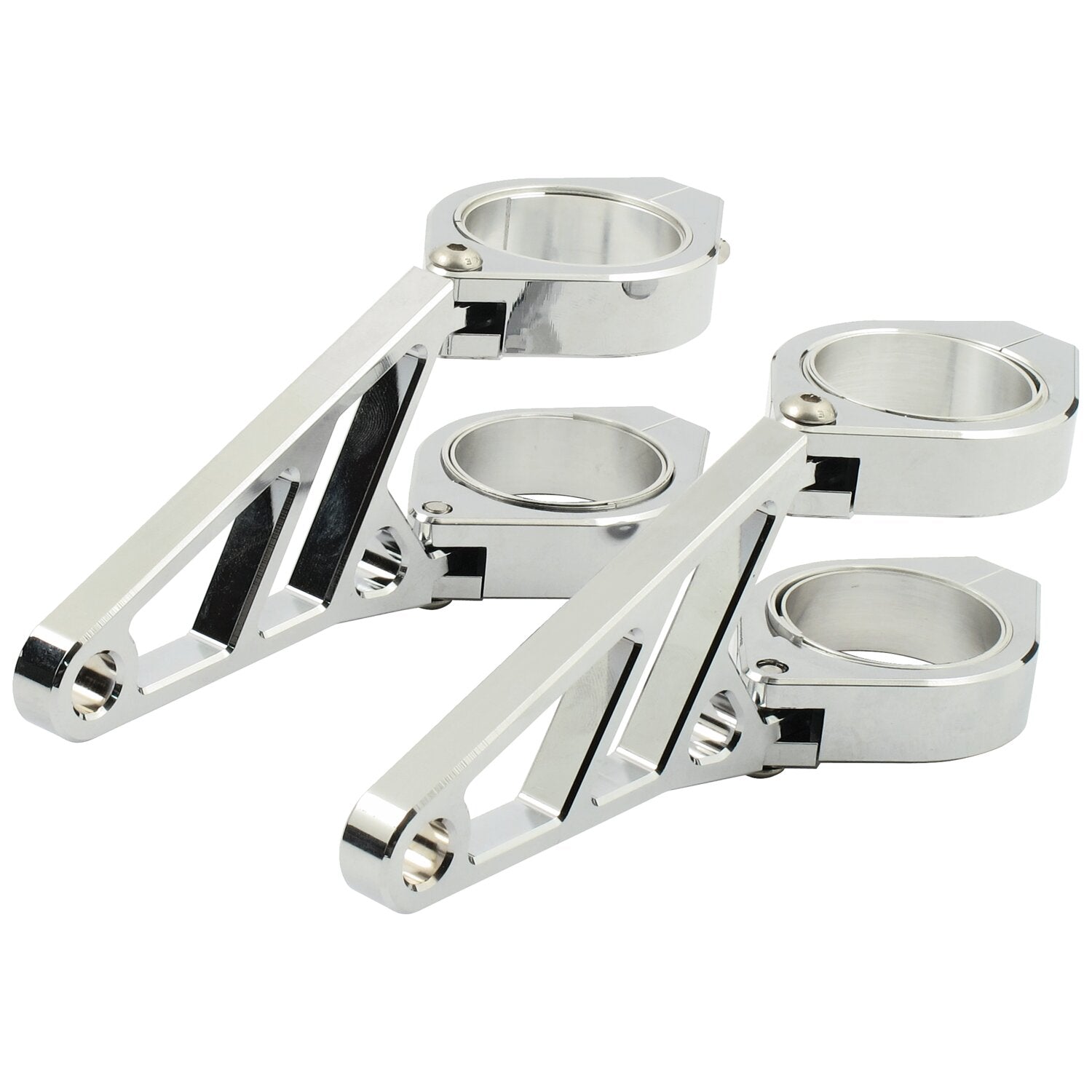 MCS Fingers adj - headlamp bracket assembly 42-43mm - Chrome