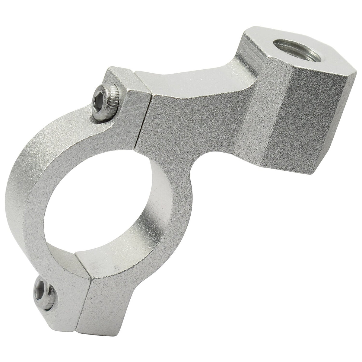 MCS Cnc mirror clamp 10mm threaded - Silver