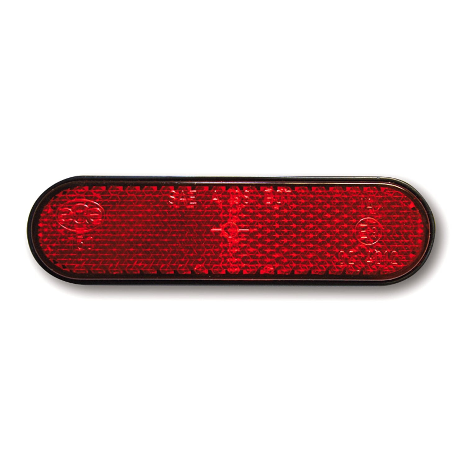 MCS Universal B-Seen reflector - Rectangular/round corners - Red