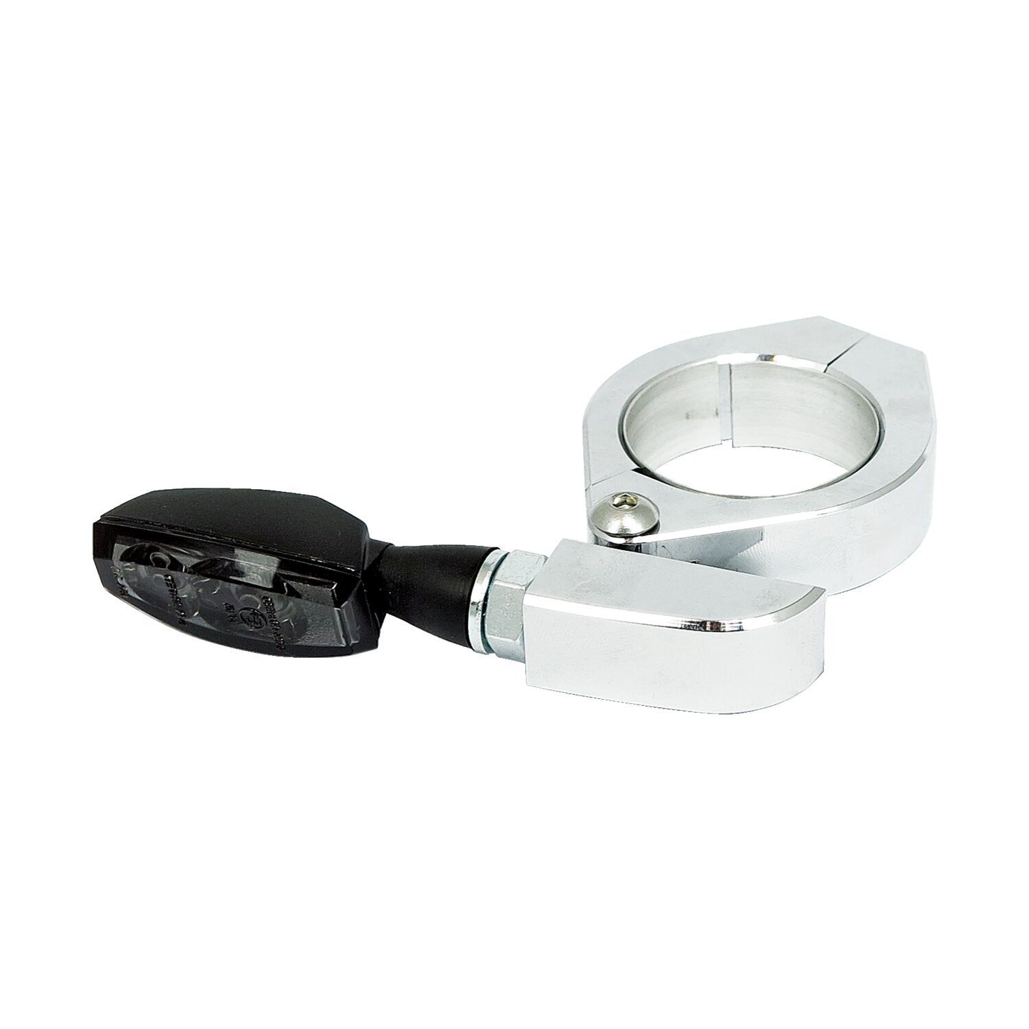 MCS Paco turn signal fork mount kit - 35-37mm - Chrome