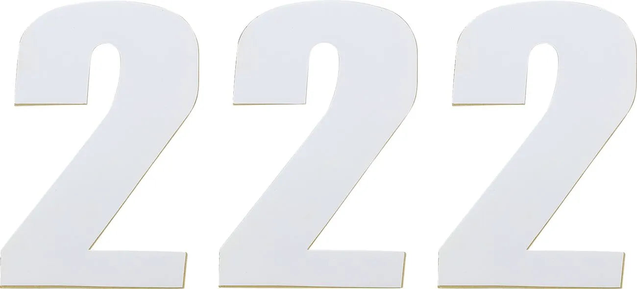 Moose Offroad Vinyl Race Numbers 4-1/2" White