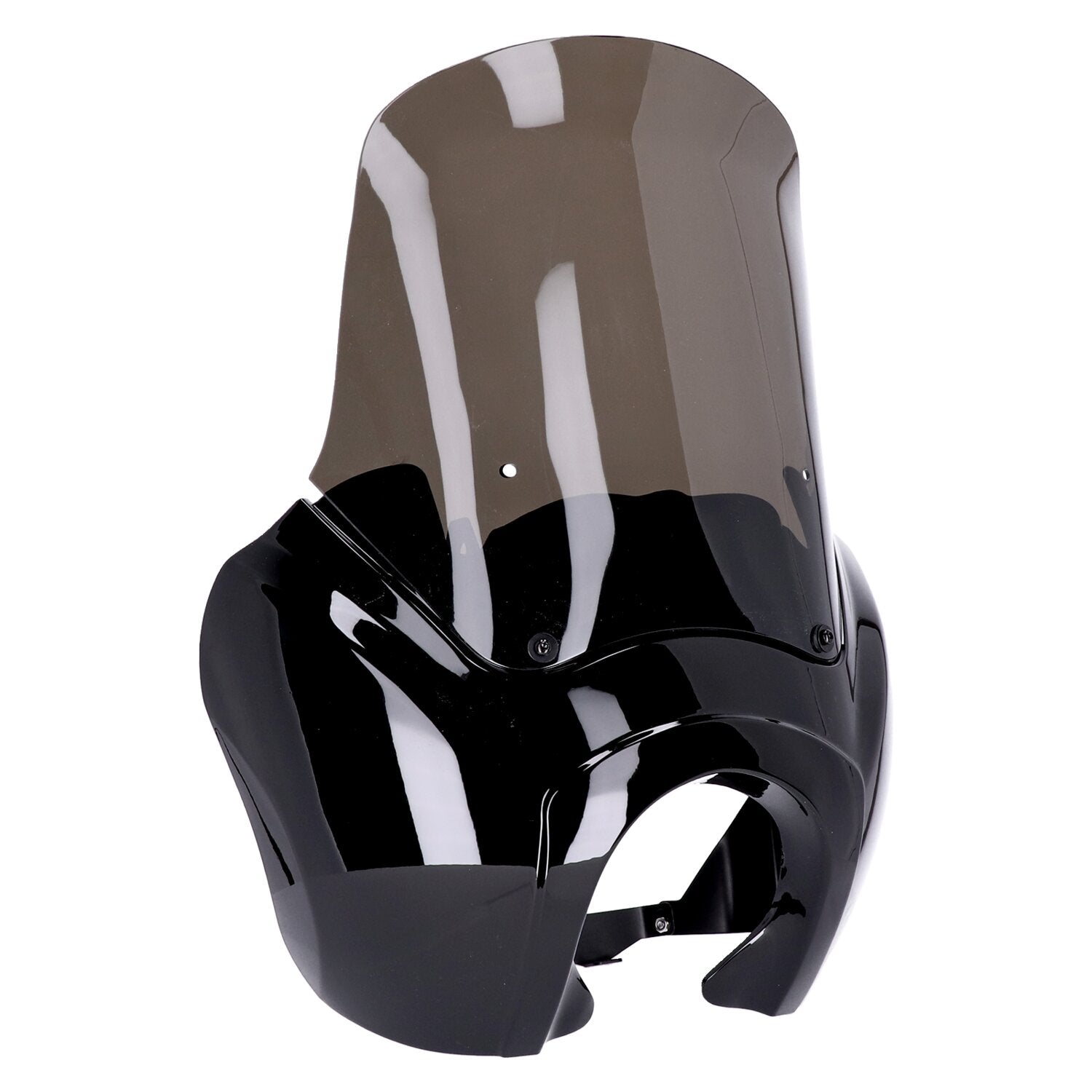 MCS Headlamp fairing - Gloss black - Tinted windshield
