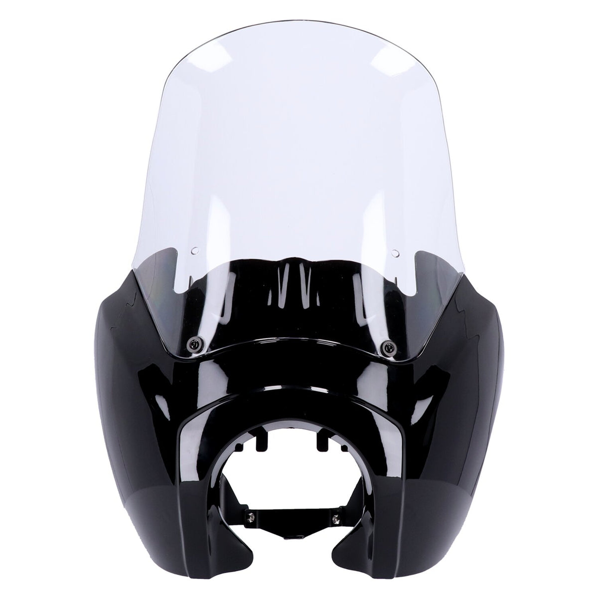 MCS Headlamp fairing - Gloss black - Clear windshield