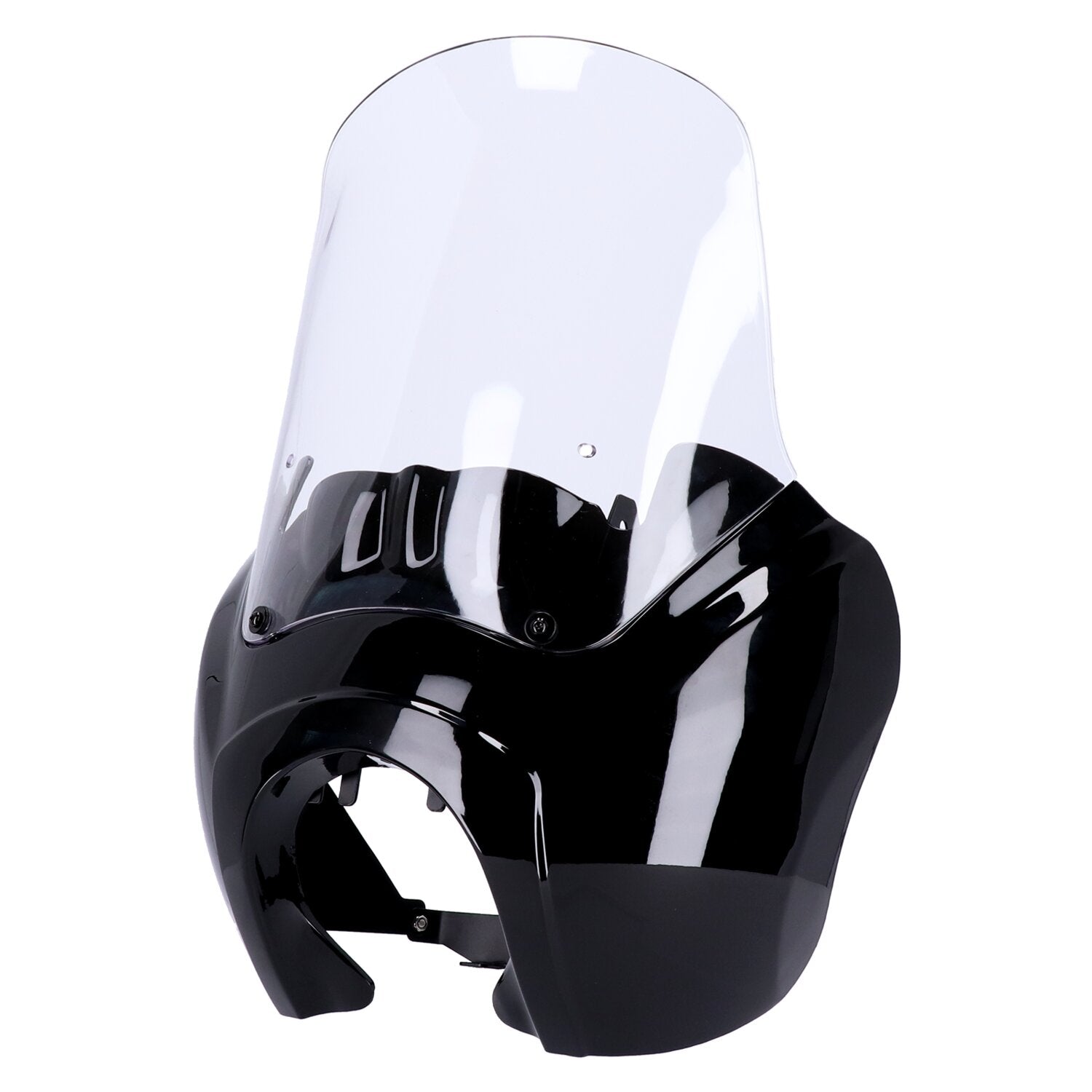 MCS Headlamp fairing - Gloss black - Clear windshield