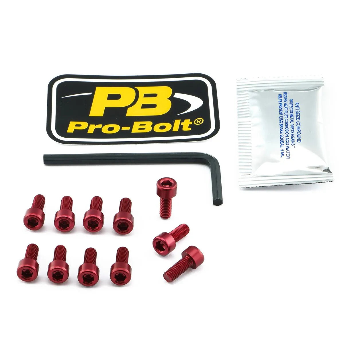 Pro Bolt Aluminium Fuel Cap Kit - Red
