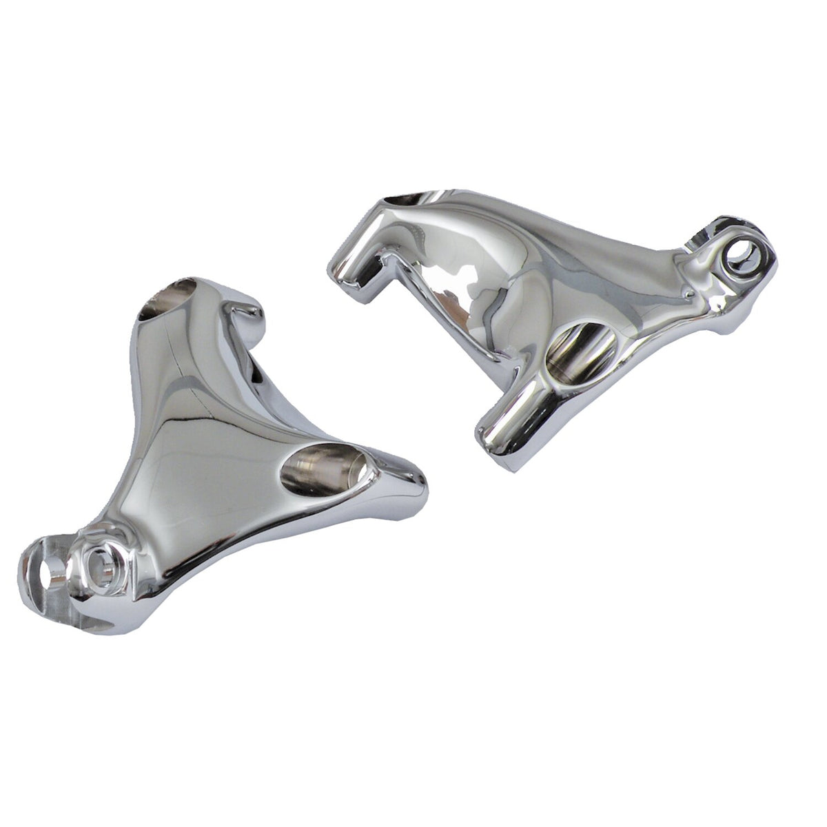 MCS Passenger foot peg mount bracket set - Chrome