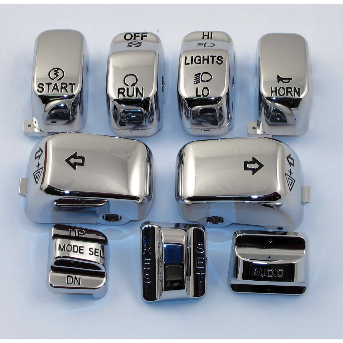 MCS Handlebar switch cap kit chrome