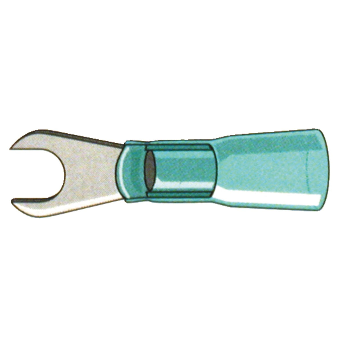 Standard Co Spade terminal connectors #6 - Blue - 25 stk