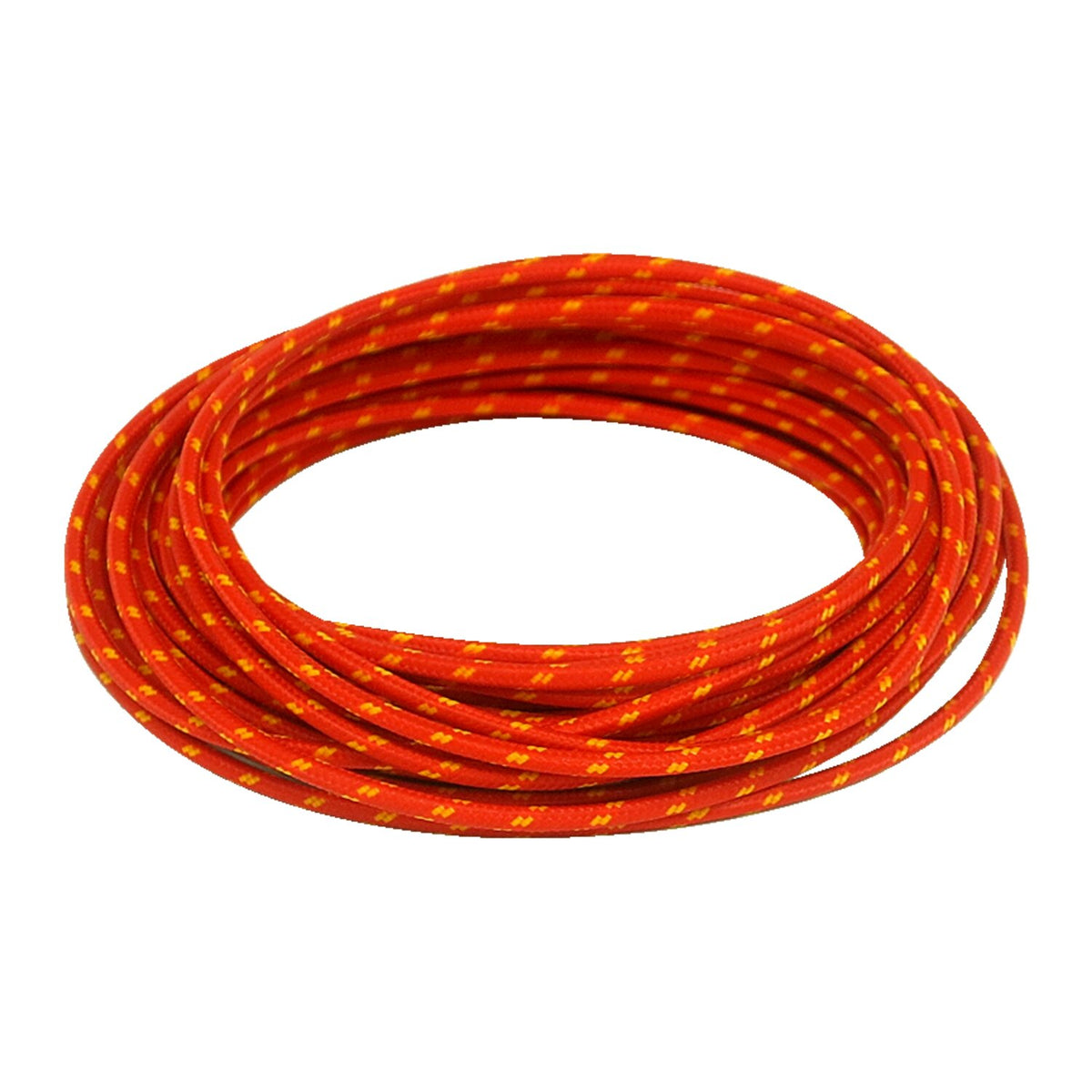 MCS Classic cloth covered wiring 25ft - roll - Red/yellow - 25 stk
