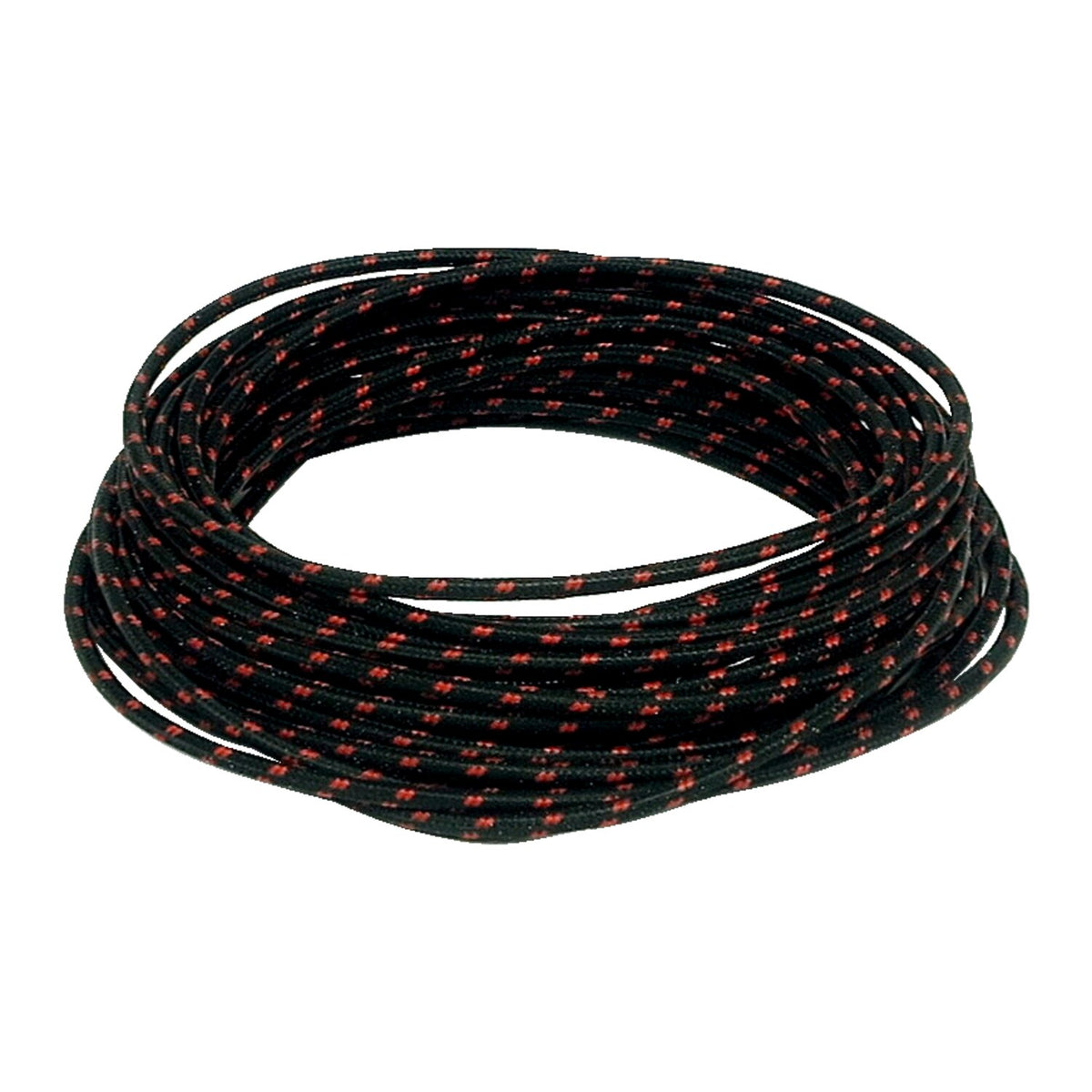MCS Classic cloth covered wiring 25ft - roll - Black/red - 25 stk