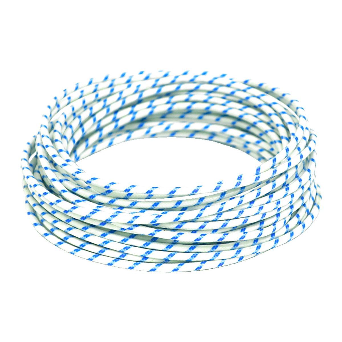 MCS Classic cloth covered wiring 25ft - roll - White/blue - 25 stk
