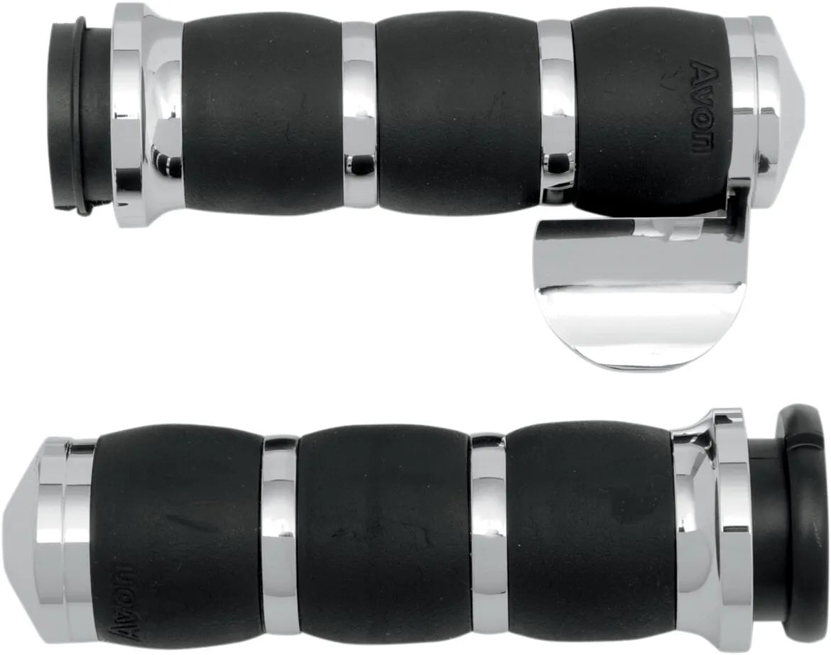 Avon Grips 3-ring Velvet Air Grips - Chrome/black