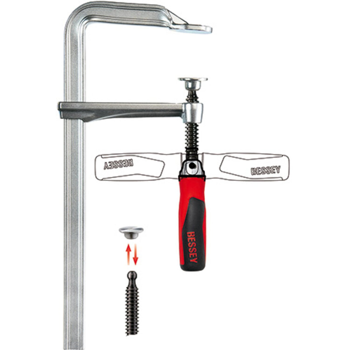 Bessey Steel GZ Screw Clamps with 90deg foldable handle