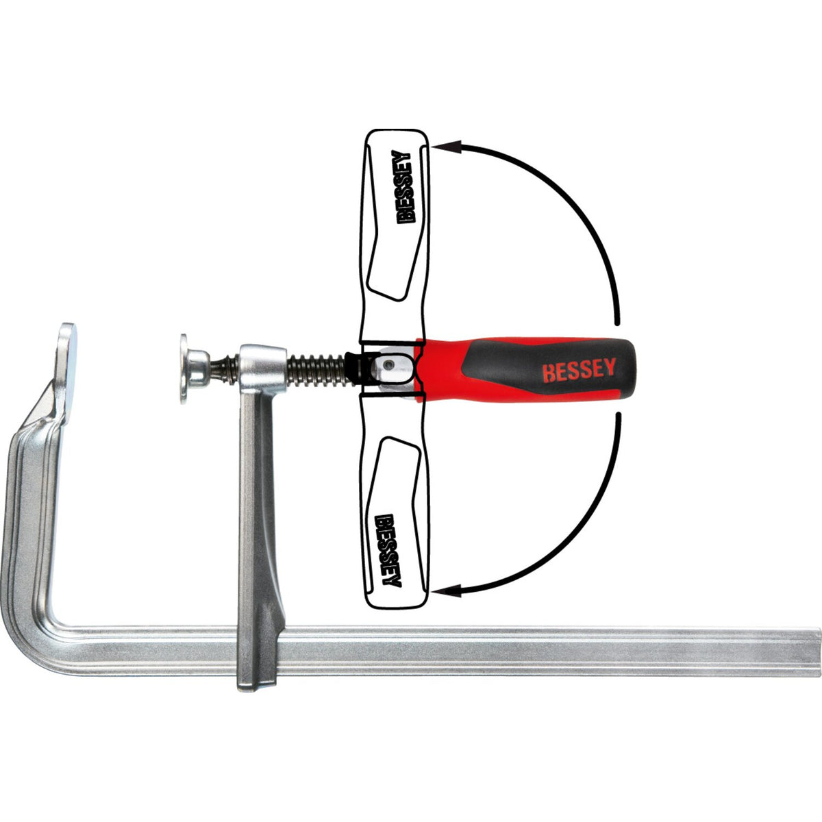 Bessey Steel GZ Screw Clamps with 90deg foldable handle