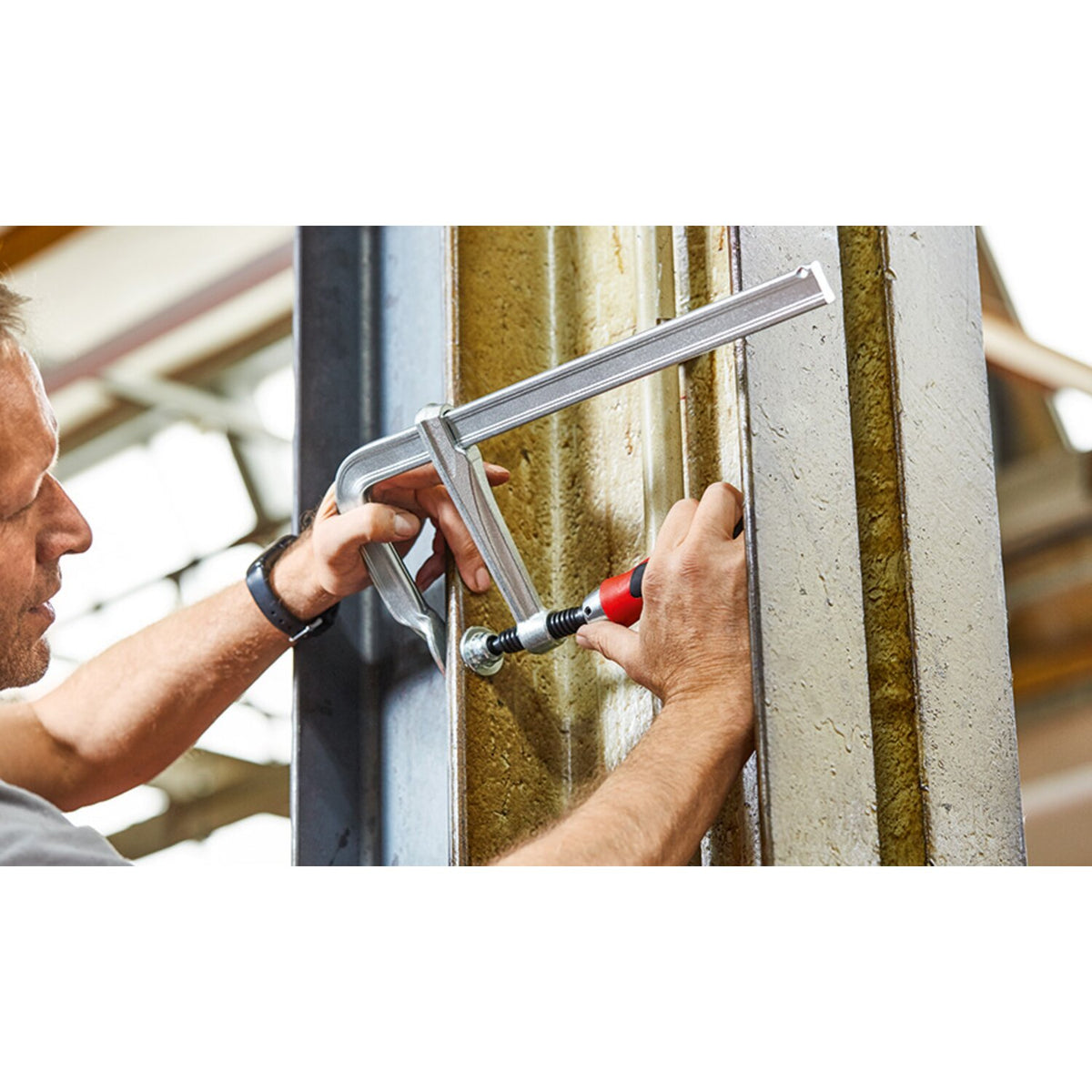 Bessey Steel GZ Screw Clamps with 90deg foldable handle