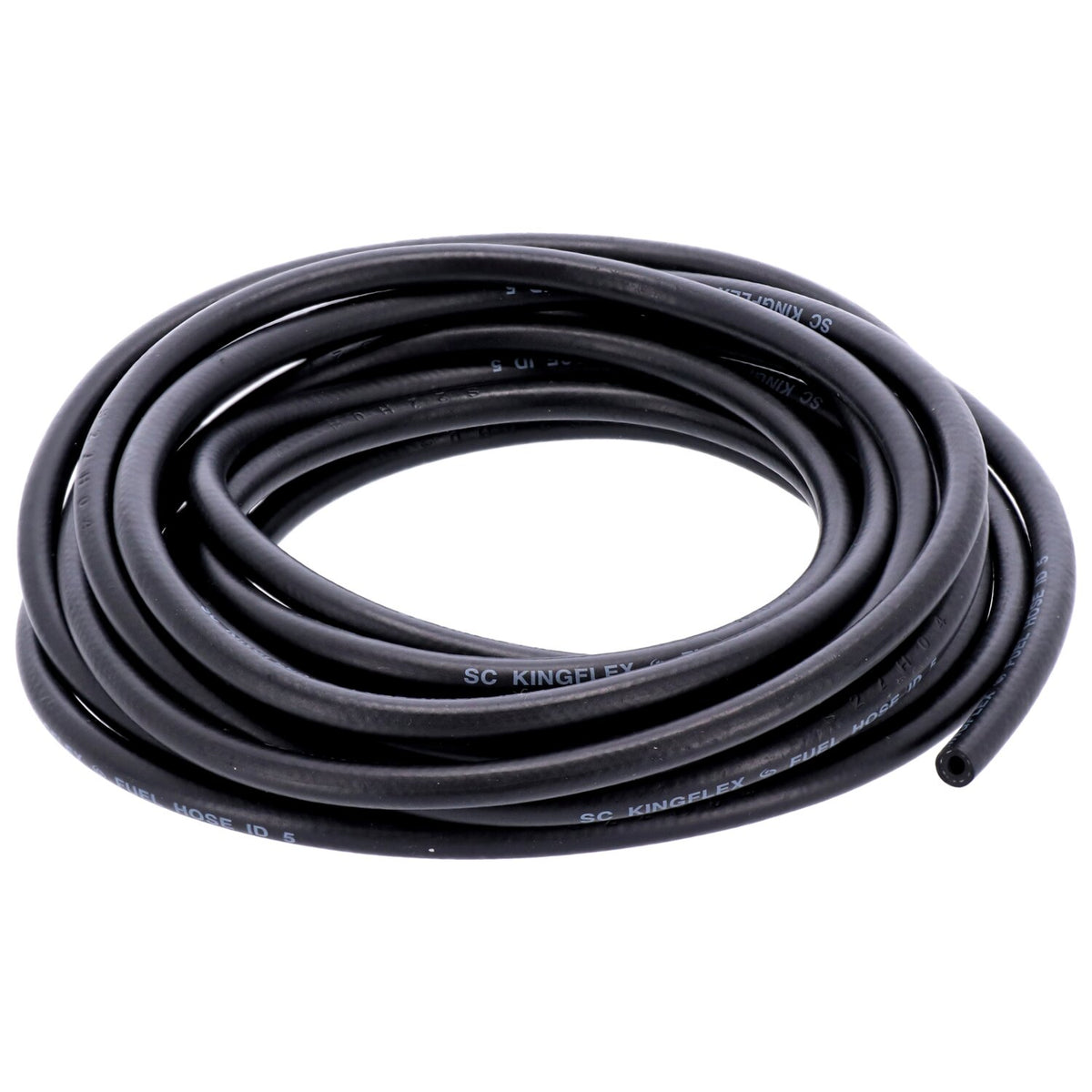 MCS black neoprene fuel / oil line hose 5mm (3/16") - 25 stk