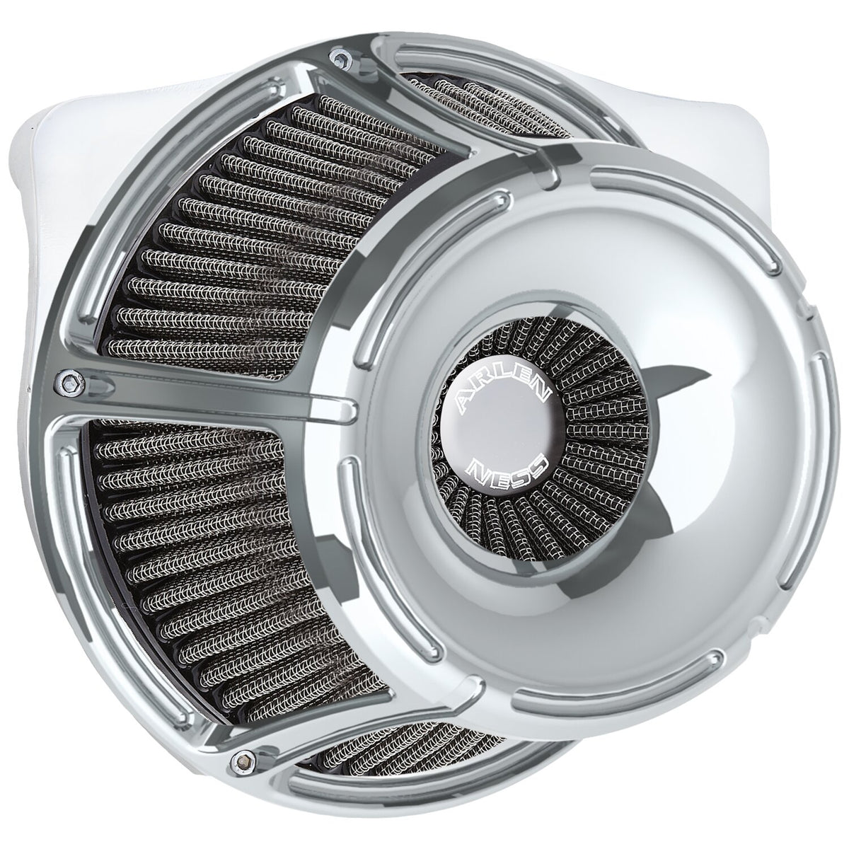 Arlen Ness inverted air cleaner kit 'Slot Track' - Chrome