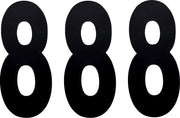 Factory Effex Standard Number Plate Graphic - Black "8" (3-pack)