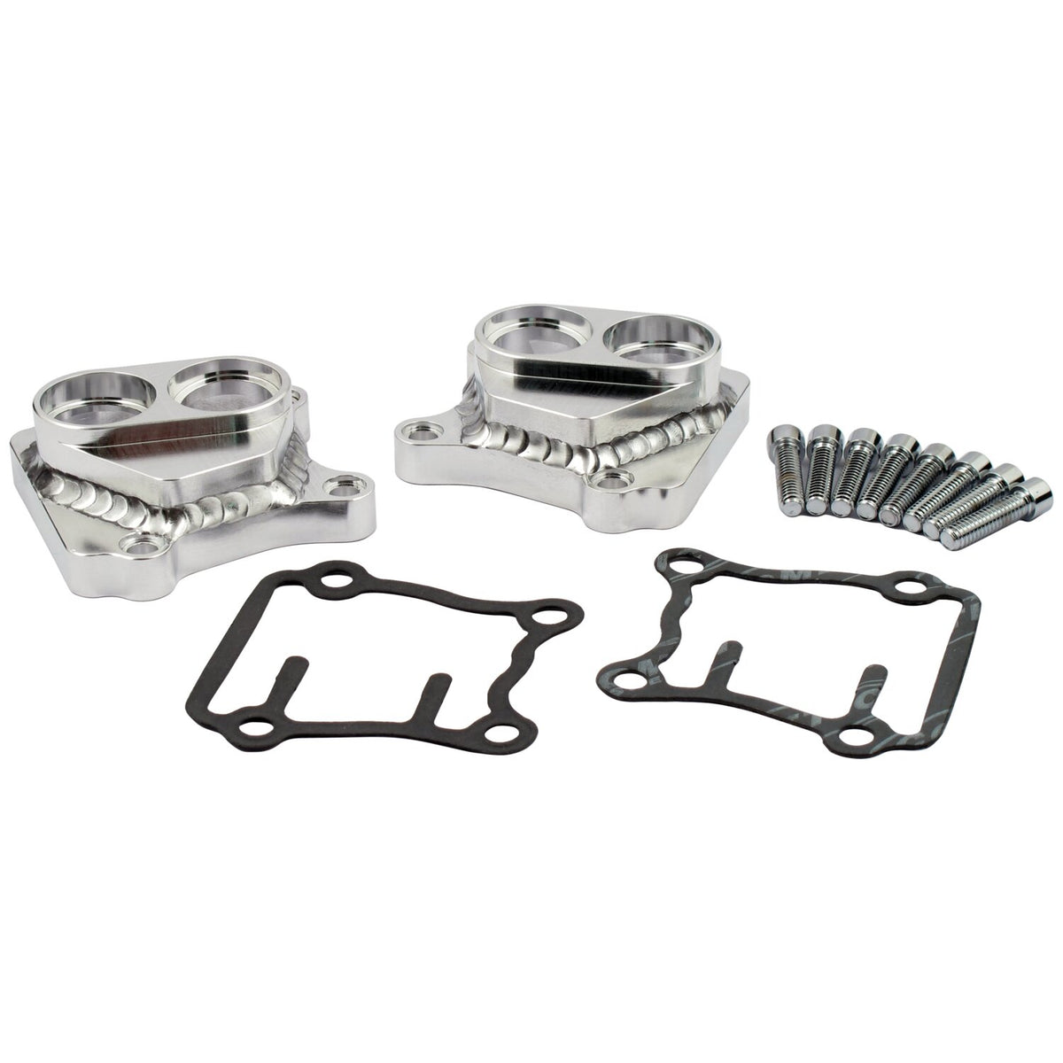 JIMS Twin Cam handcrafted tappet cover set - Raw finish