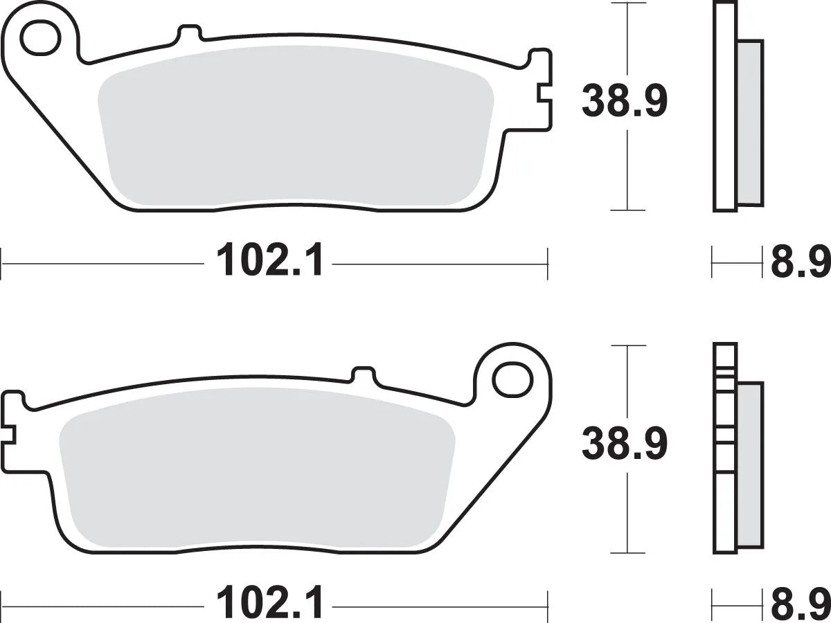 Sbs Ms Scooter Maxi Sintered Brake Pads Set - Rear