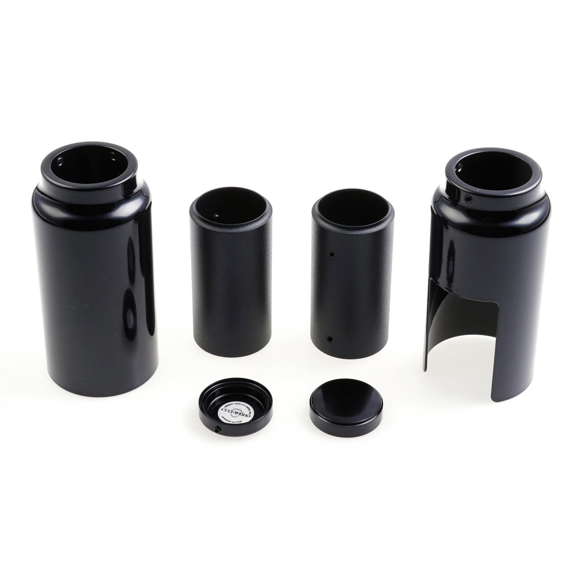 Cult-Werk 6-piece fork tube cover kit Medium - Gloss black