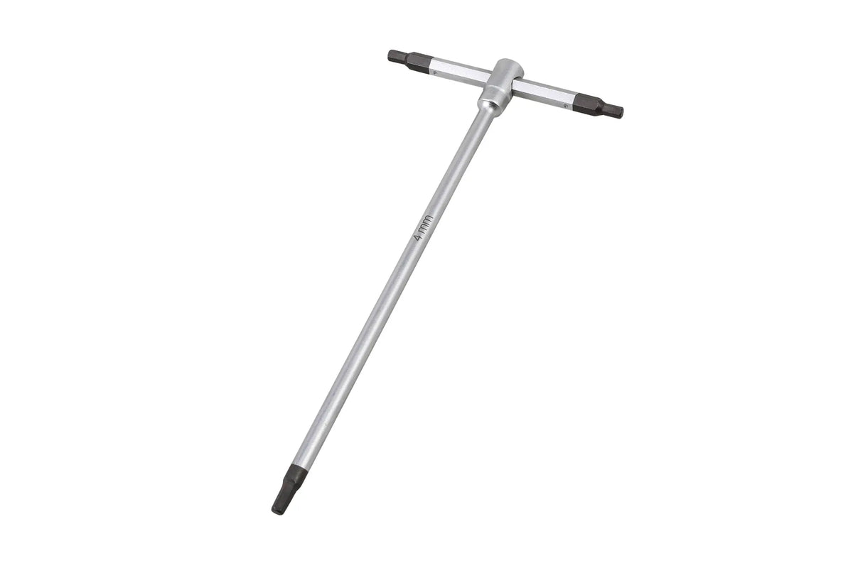 Bikeservice T-Handle Hex Wrench 4mm x 180mm Silver