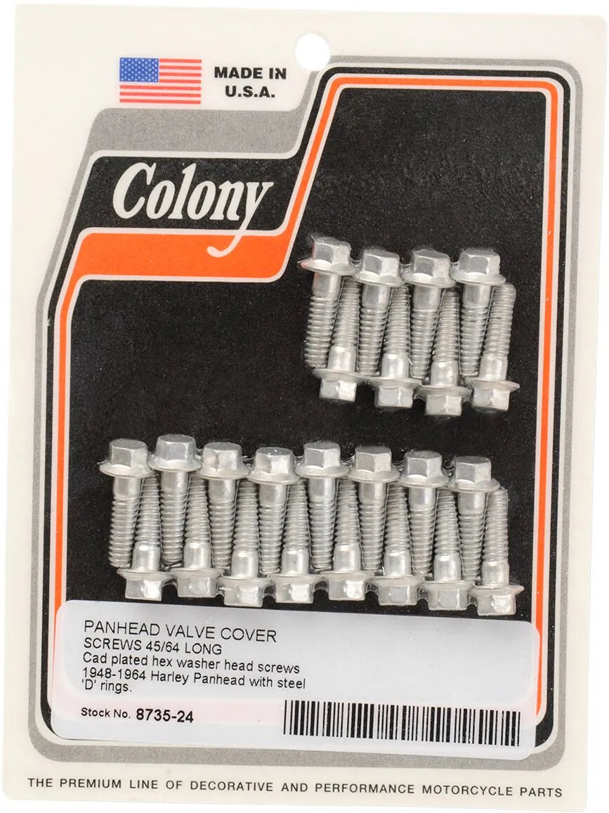 Colony Valve Cover Screw Kit for Panhead