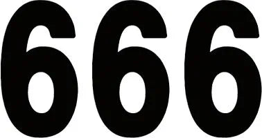 Factory Effex Pro Numbers Plate Graphic - Black 5"