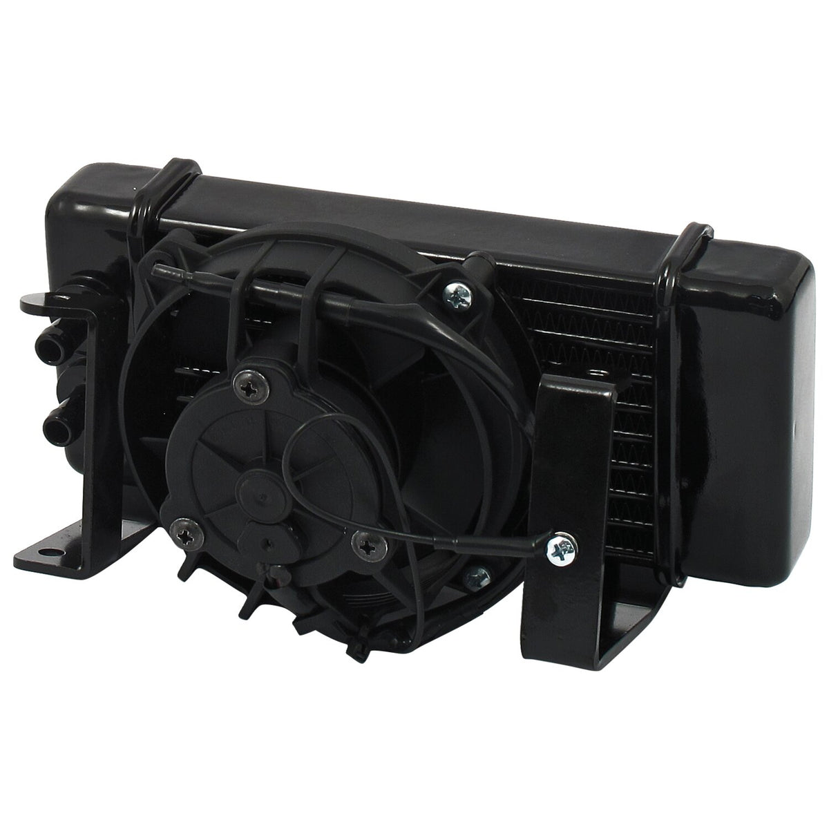 Jagg oil cooler kit - Low mount - Horizontal - 10 row - Fan